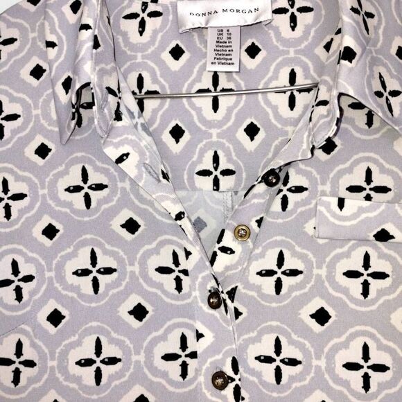 Donna Morgan Womens Dress Sz 6 Grey Jersey Collar Pullover Casual Work Business‎ - Picture 7 of 13